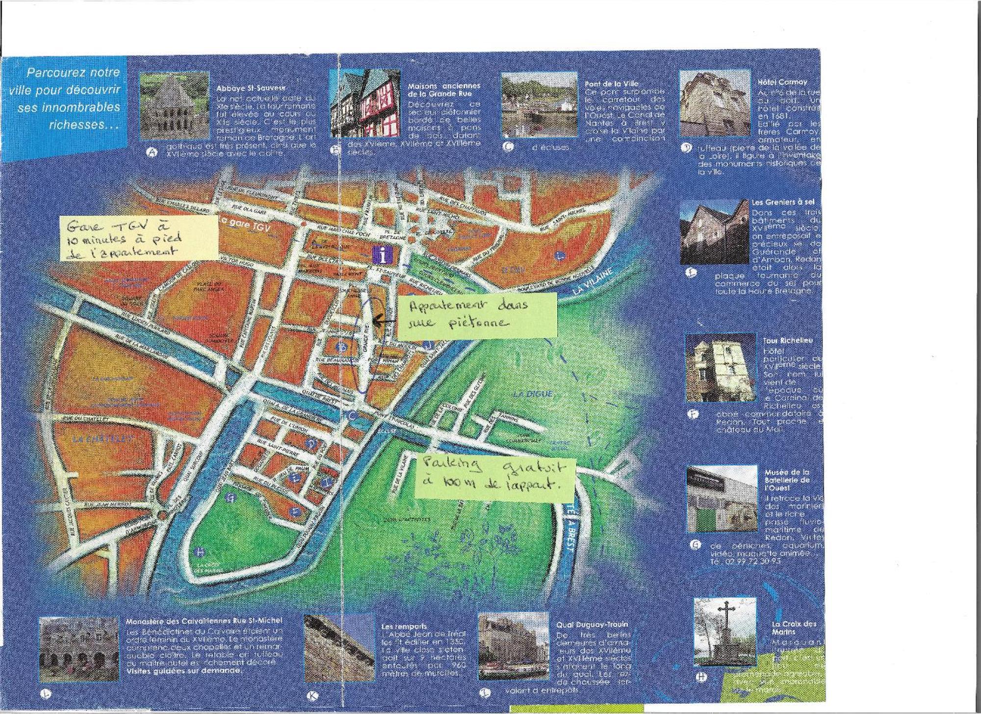 Spacieux T3 Lumineux Dans Quartier Historique Avec Wifi Redon Εξωτερικό φωτογραφία